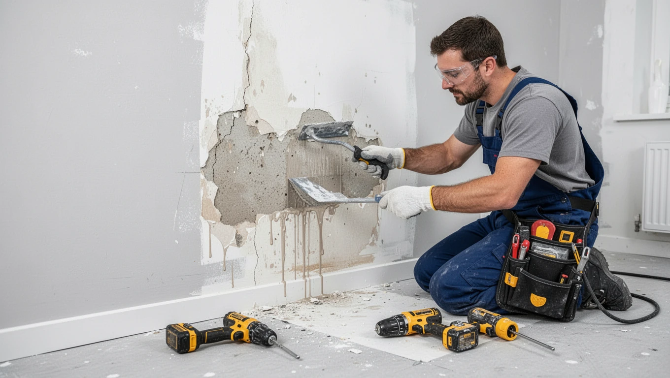 Wall Water Damage Repair